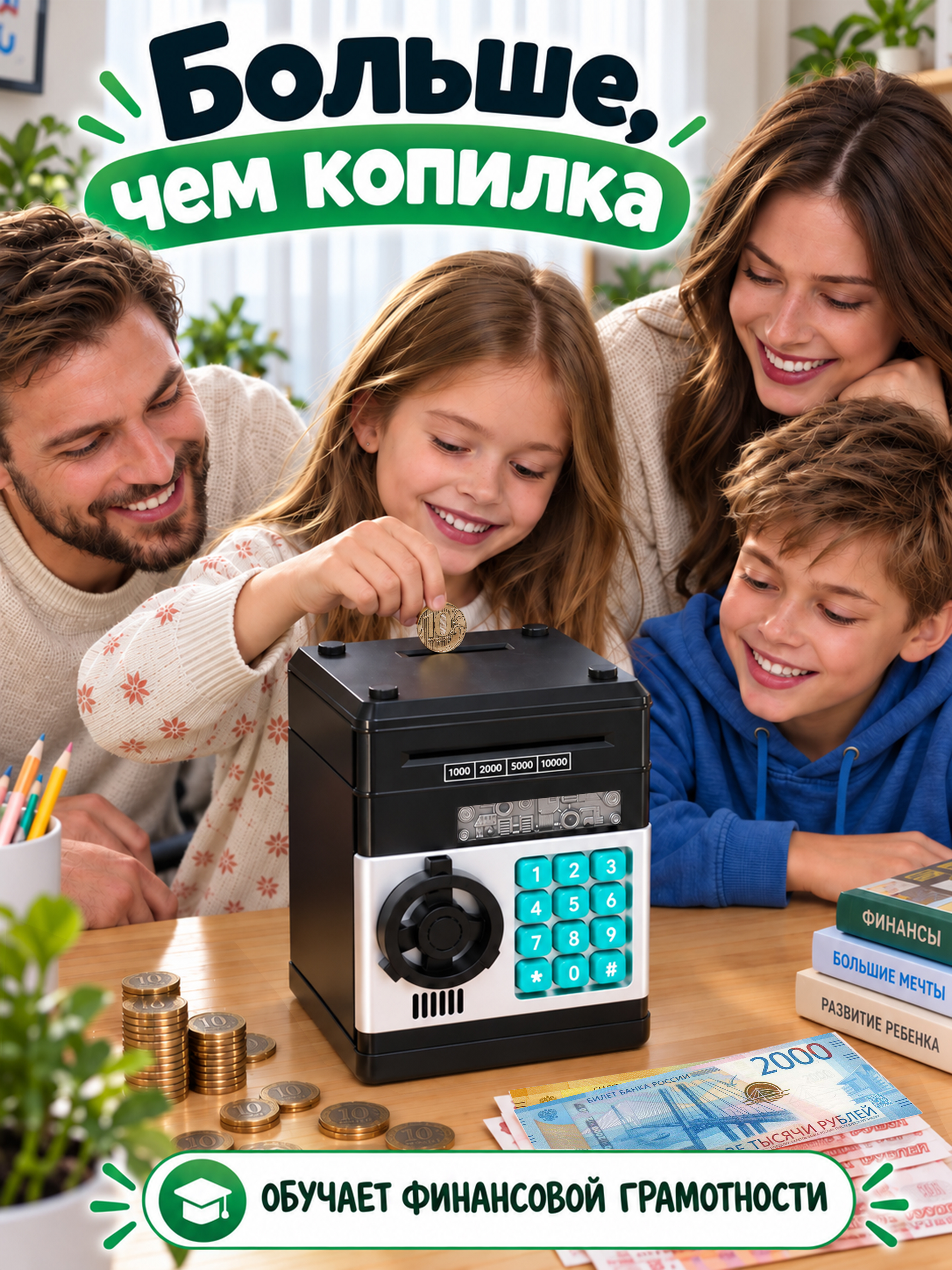Игрушка Бестселлер c купюроприемником сейф - фото 15