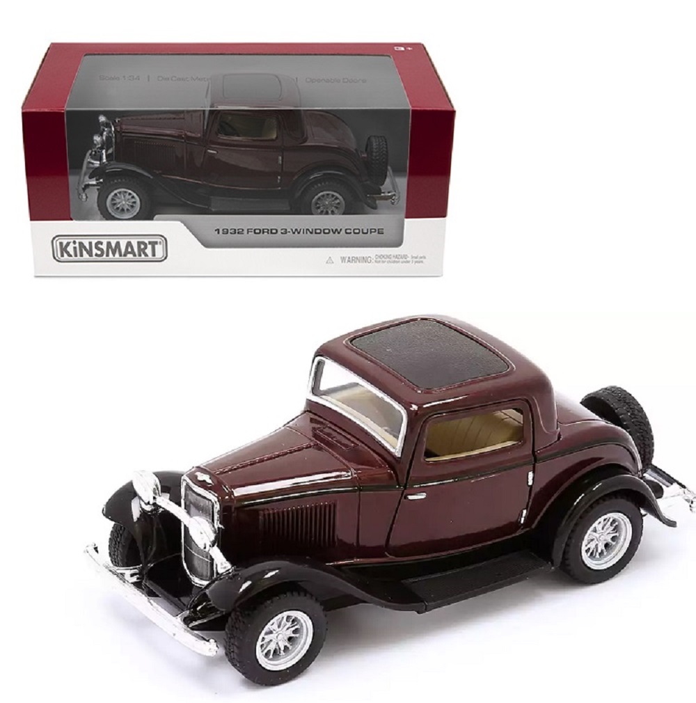 Автомобиль KINSMART Ford 3-Window Coupe 1932 1:34 KT5332/1 - фото 1