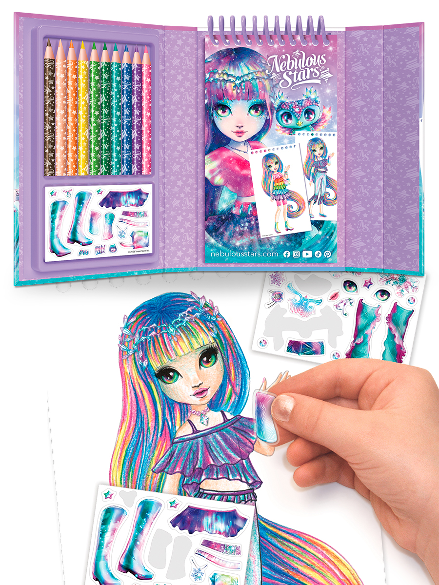 Изображение товара Дизайнерский скетчбук сериия Isadora Nebulous Stars для детей от 7 лет