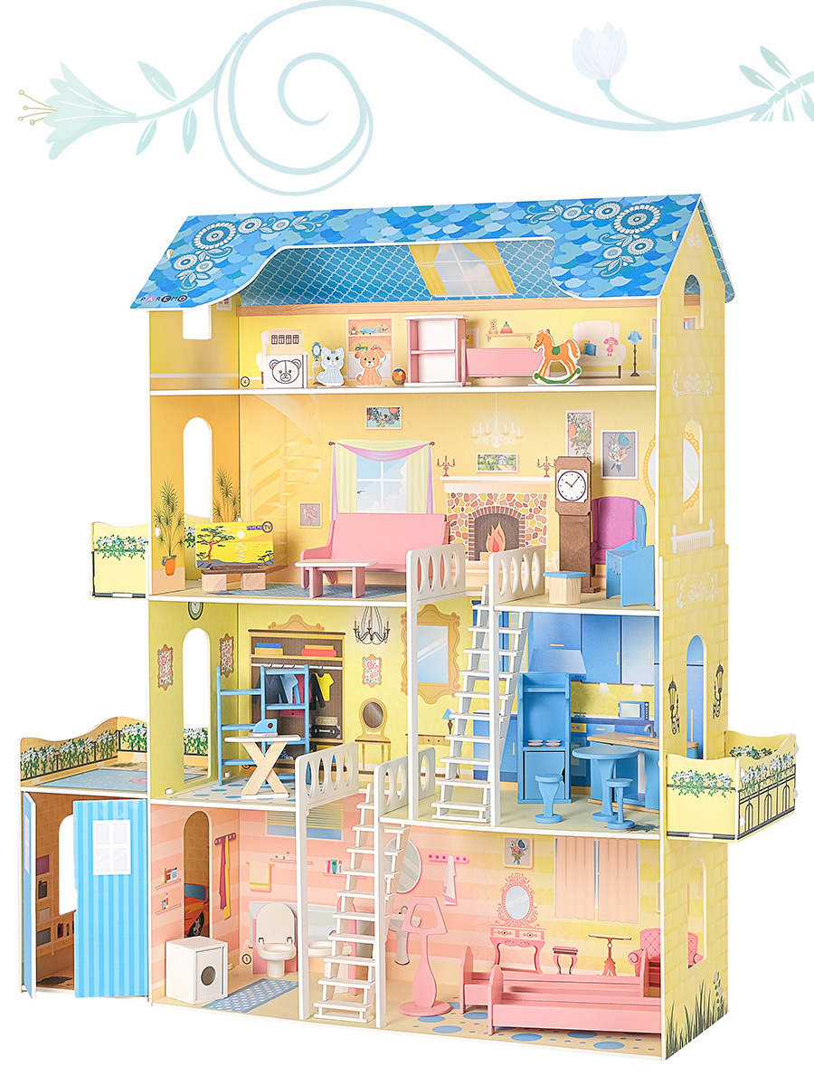 Домик для кукол PAREMO 135 см с мебелью PD316 - фото 10