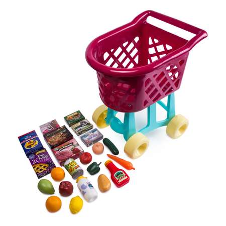 Игровой набор Battat тележки и корзинки, продукты