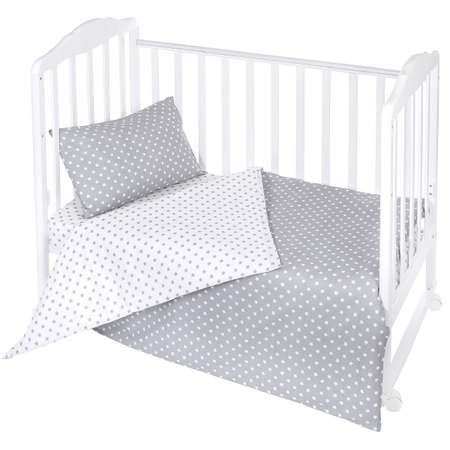 Комплект постельного белья Lemony kids Starfall Серый/белый 3 предмета