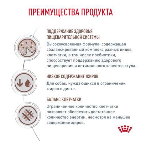 Корм для собак ROYAL CANIN Gastro Intestinal Low Fat LF22 при нарушении пищеварения с ограниченным содержанием жиров 1.5кг