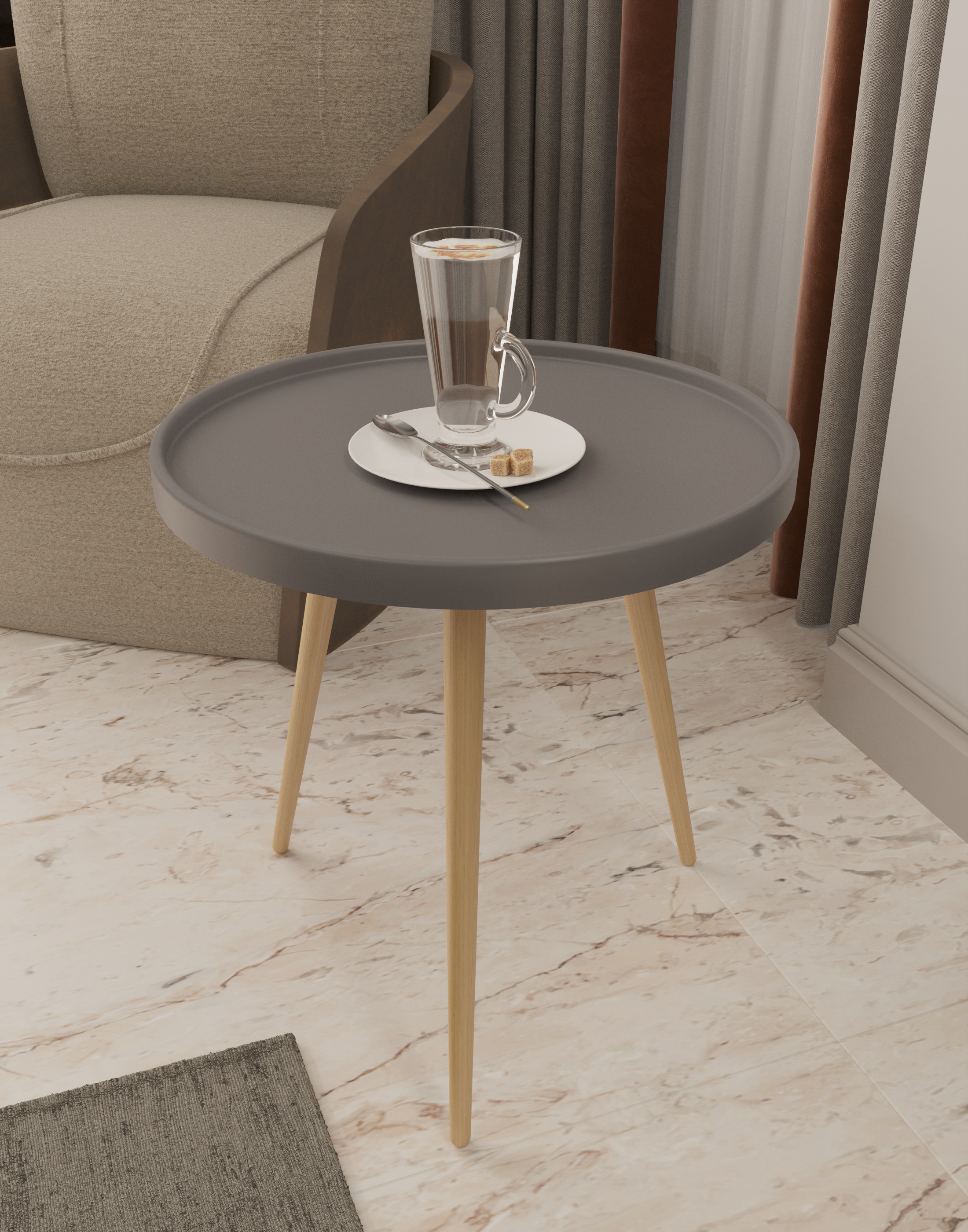 Стол журнальный SLINE Келли графит - фото 2