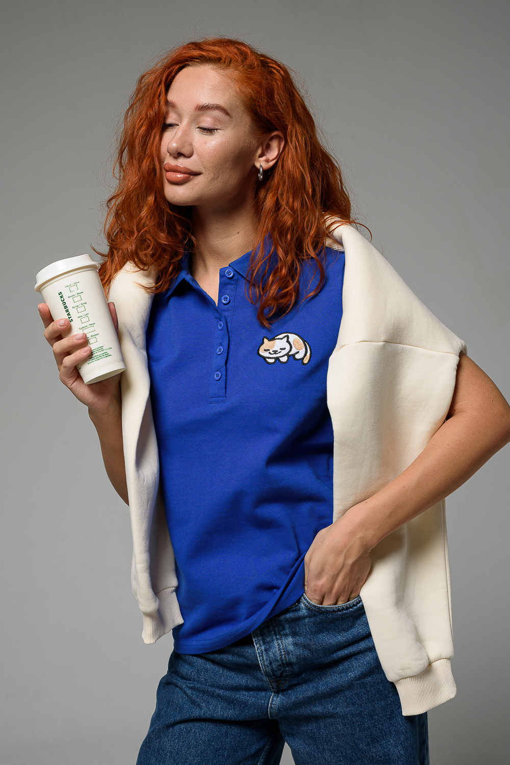 Поло Натали Суслова 8524 индиго+кот - фото 7