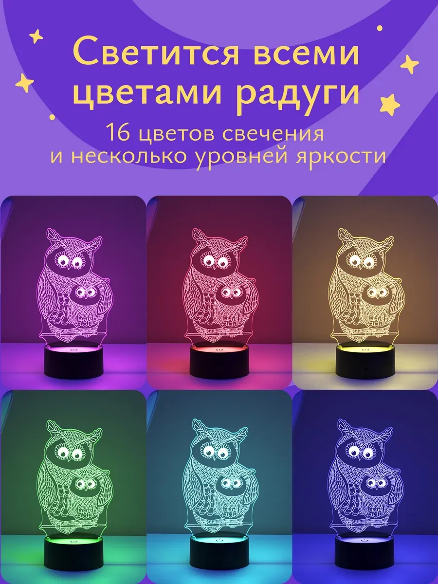 Ночник Светофей Сова с совёнком - фото 4