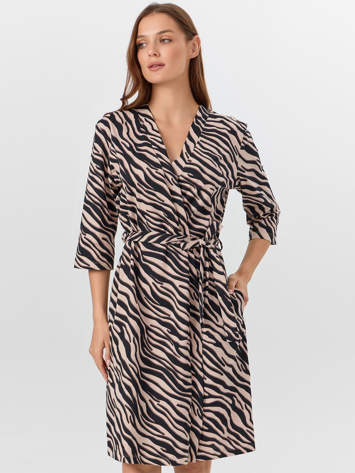 Халат Mark Formelle (Марк Формэль) 552275/1/зебра на холодном бежевом - фото 1