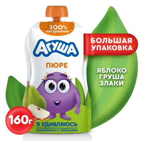 Пюре Агуша Яблоко-груша-злаки с 8 мес 160 г