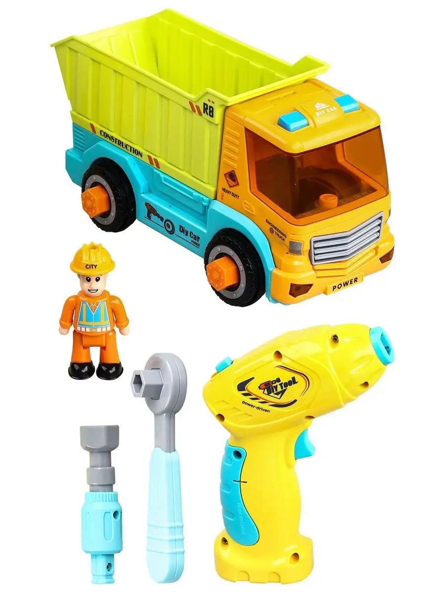 Самосвал JIALEGU TOYS Самосвал 20 см шуруповерт C22698/A1373862M-W - фото 4