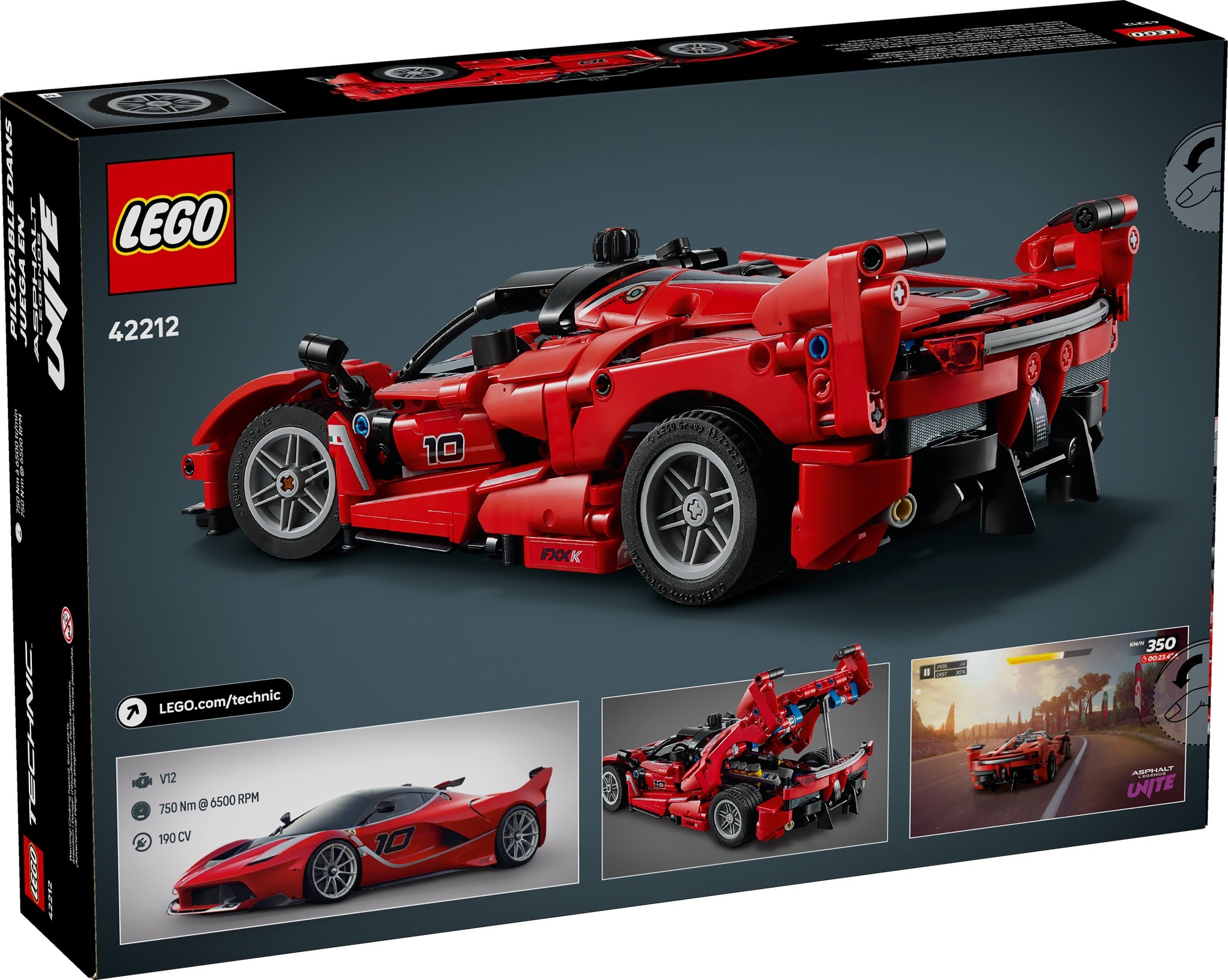 Изображение товара Конструктор LEGO Technic Ferrari FXX K с открывающимися дверями и двигателем Изображение товара Конструктор LEGO Technic Ferrari FXX K с открывающимися дверями и двигателем