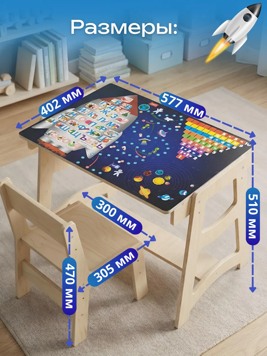 Комплект мебели Di toys Космос (стол, стул) - фото 5