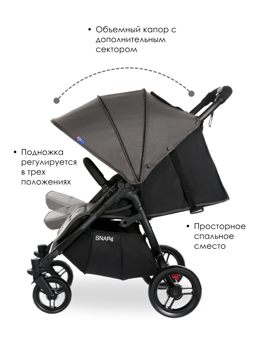 Коляска прогулочная Valco baby Snap 4 Flatt Matt / Dove Grey серый - фото 2
