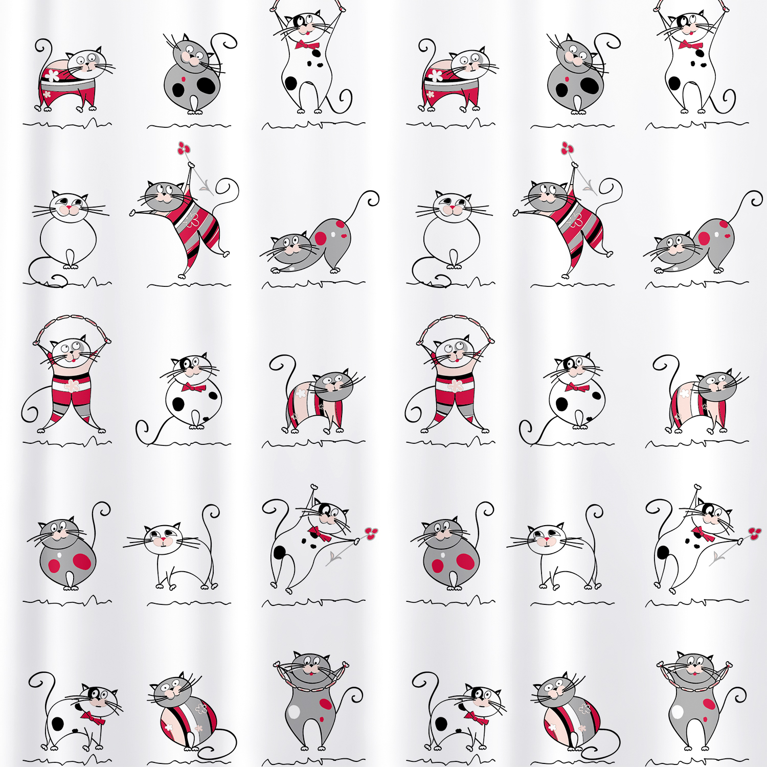 Штора для ванной Tatkraft Funny cats - фото 2