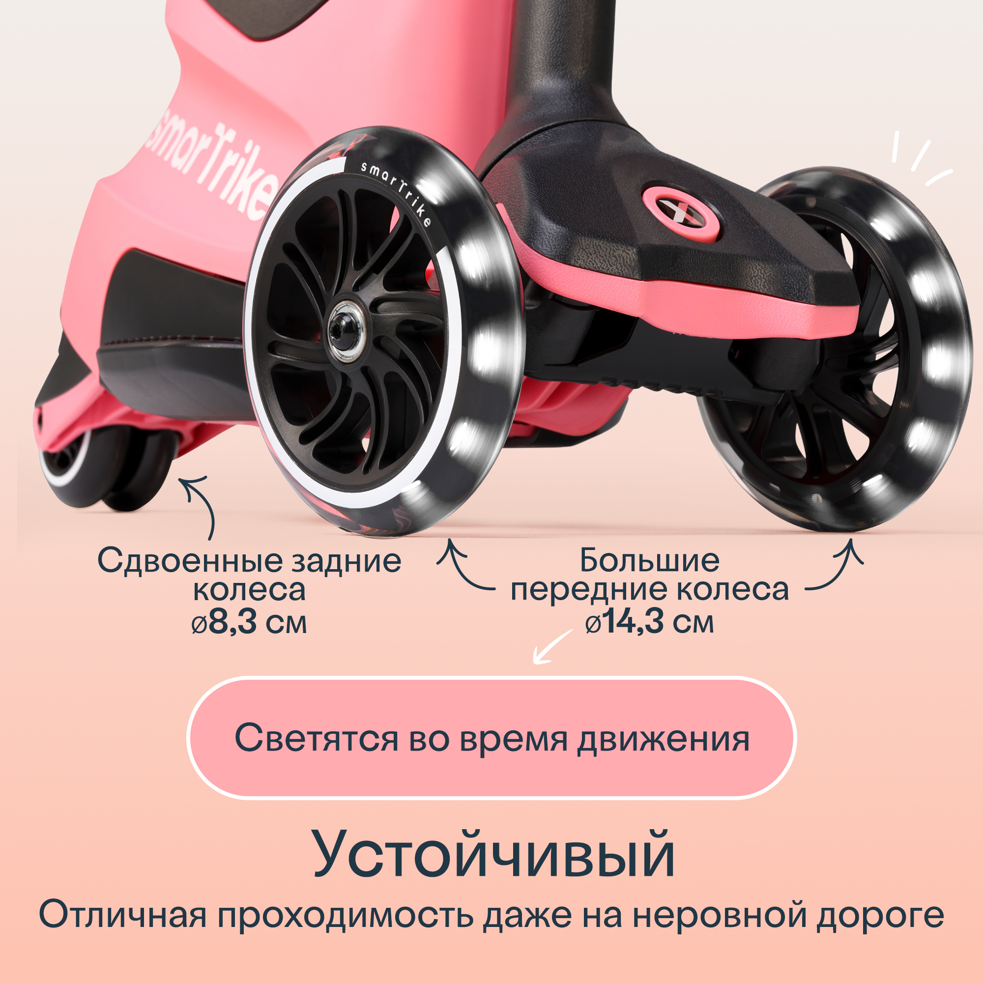 Самокат SmarTrike трехколесный - фото 4