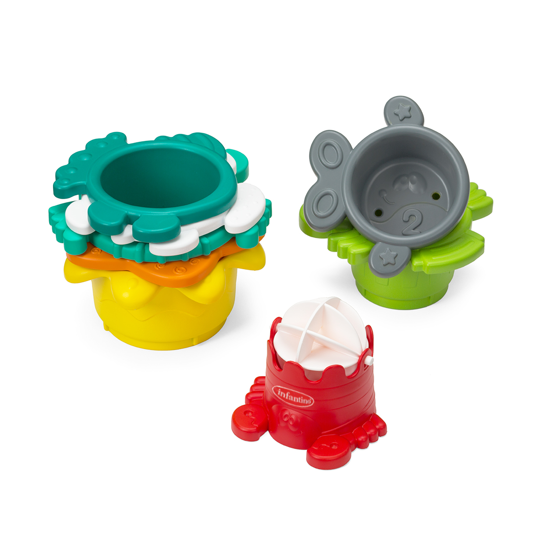 Игрушка INFANTINO Разноцветные стаканчики-сито - фото 2