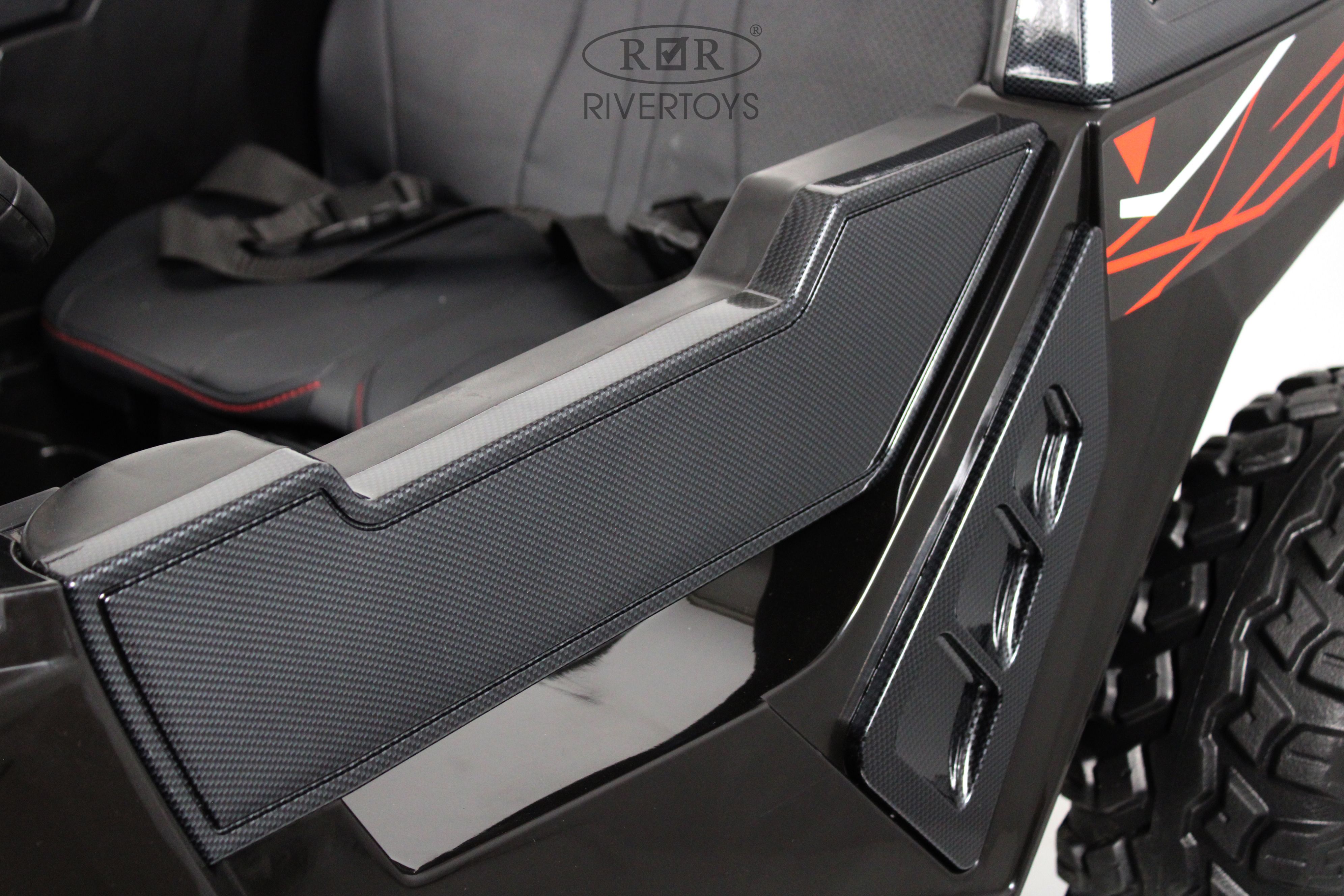 Электромобиль RIVERTOYS A707AA-LUX-NEW-BLACK-CARBON С пультом ДУ - фото 20