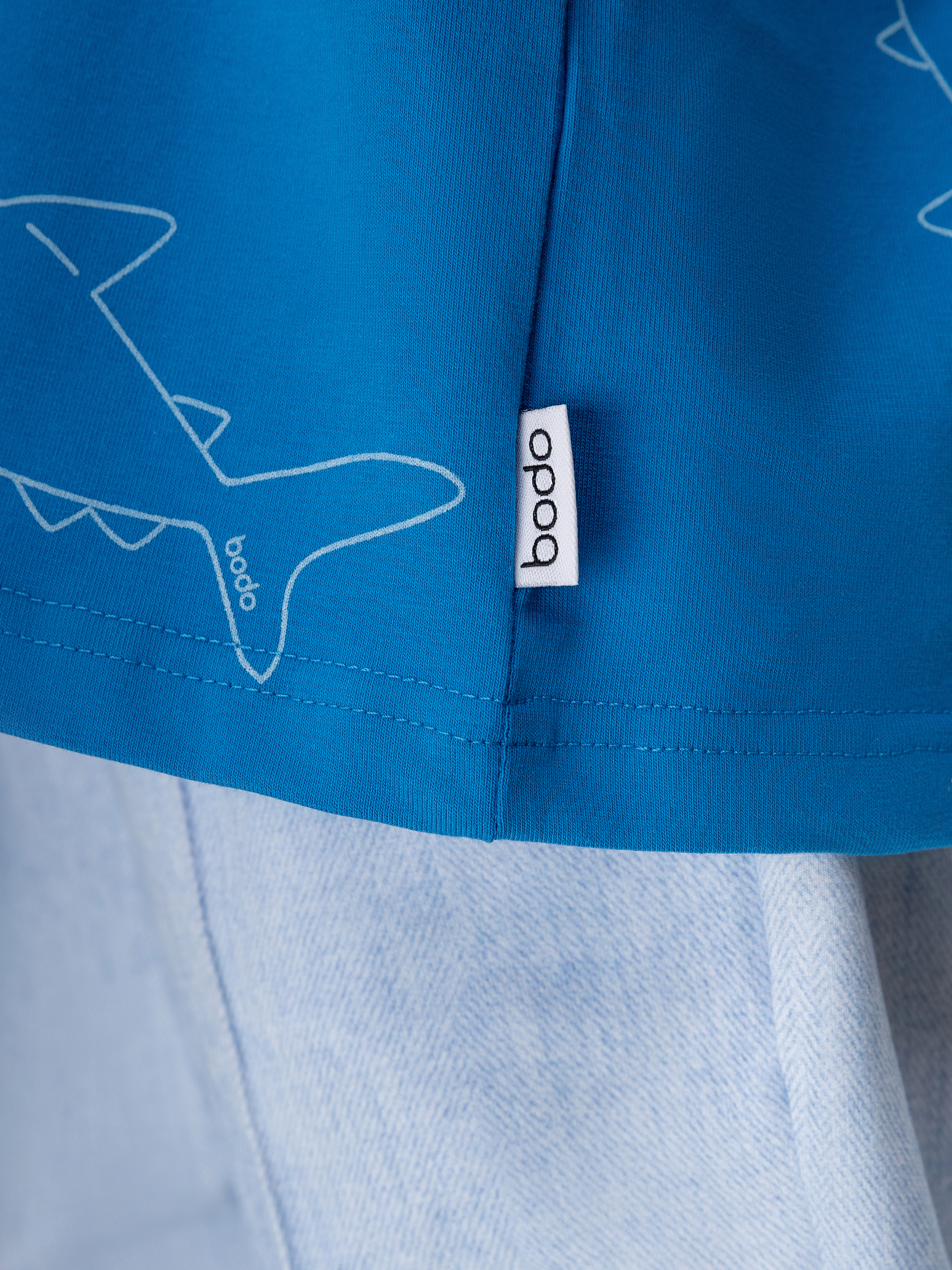 Футболка Bodo 4-316U_синий (белый) - фото 8