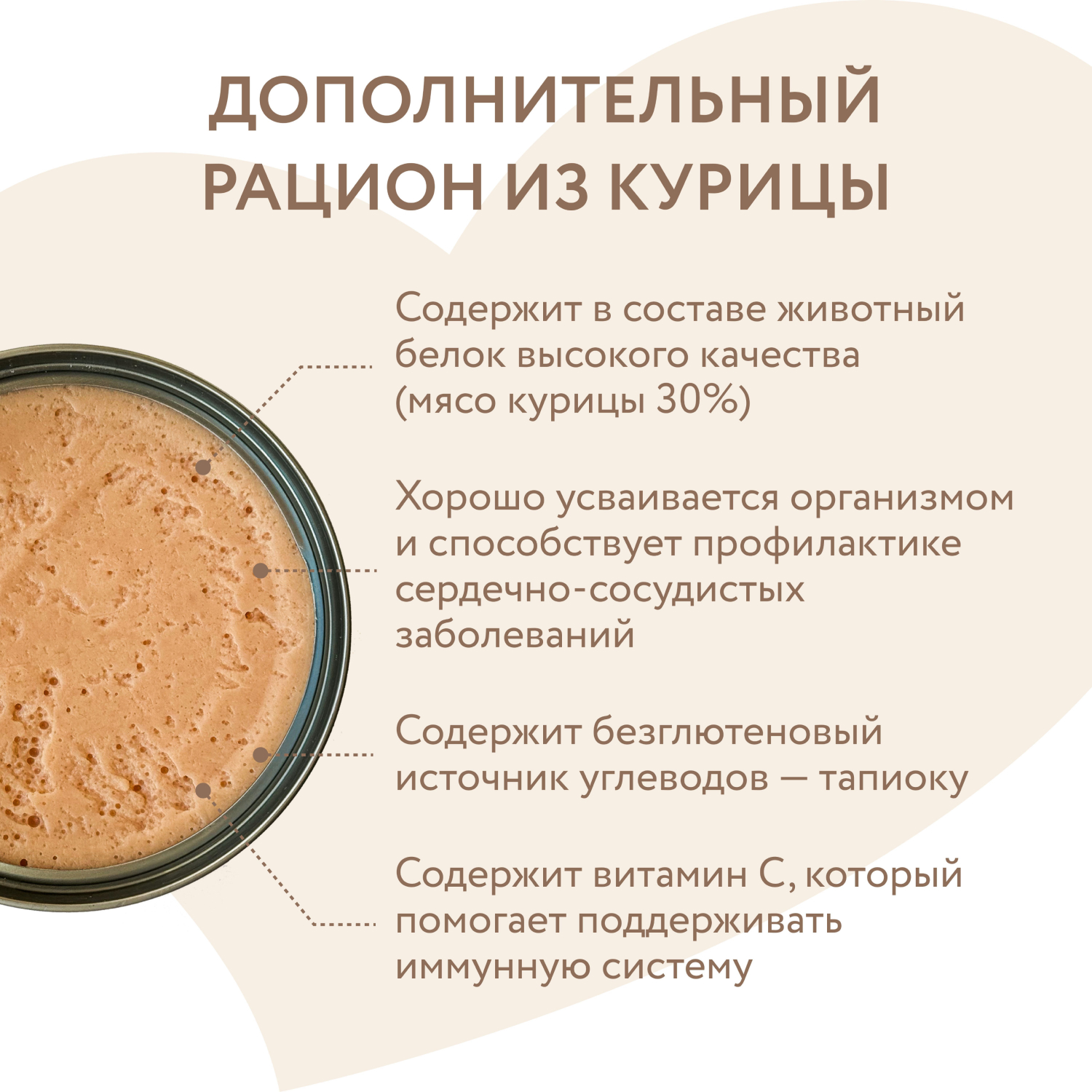 Корм для собак и щенков старше 6 месяцев Мнямс Мусс из курицы с печенью ж/б 80г - фото 3