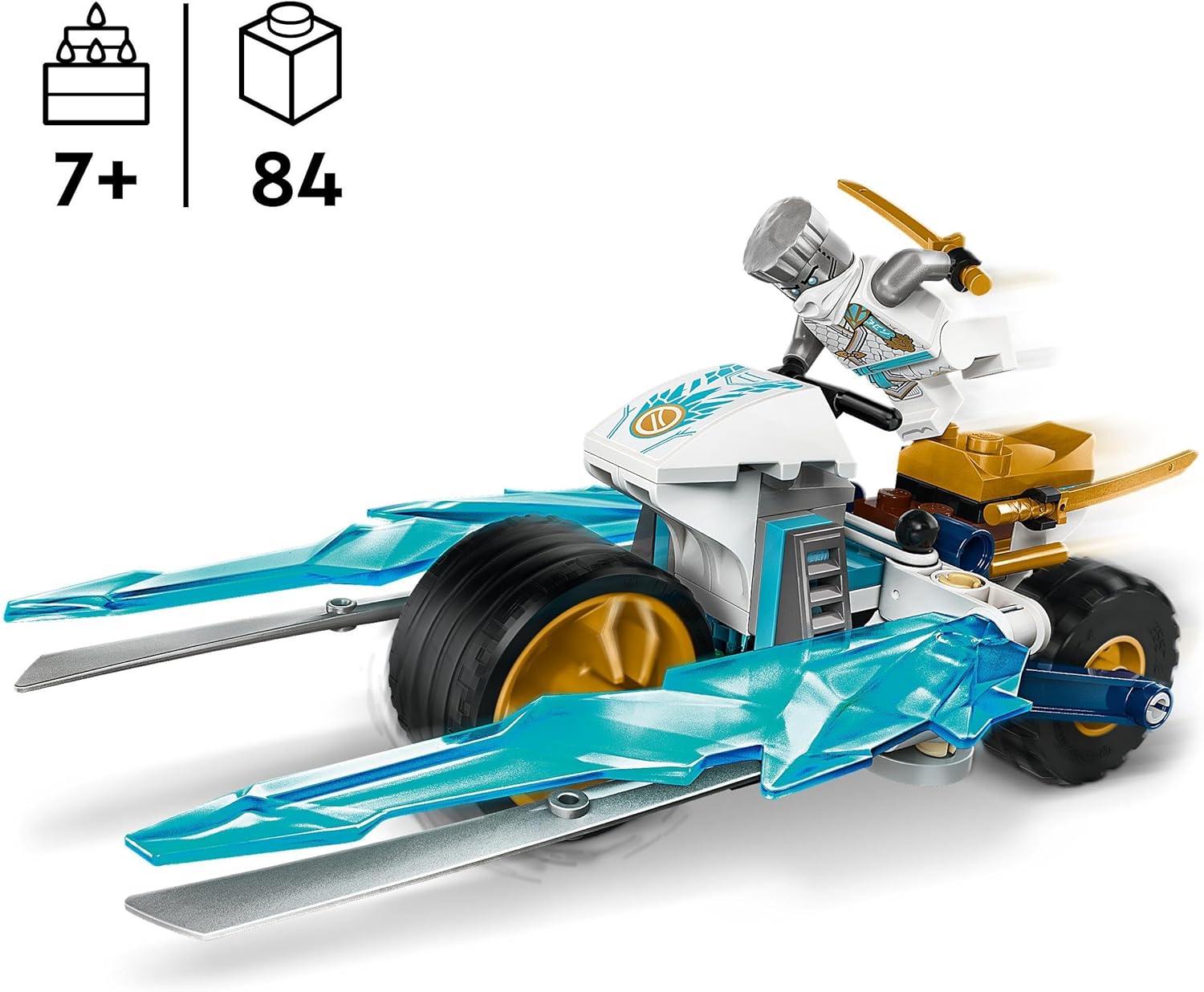 Конструктор LEGO NINJAGO Ледяной мотоцикл Зейна блочный - фото 2