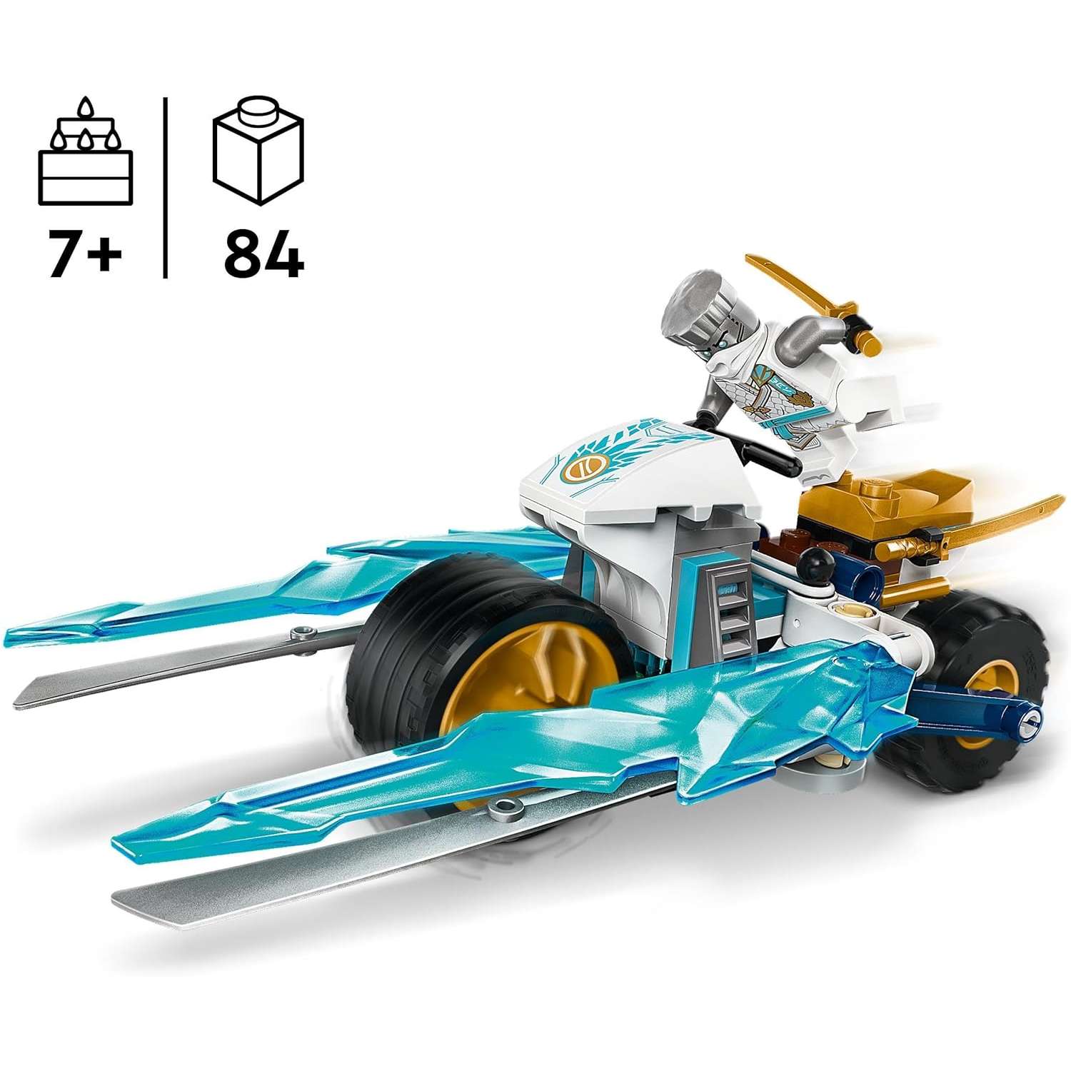 Конструктор LEGO NINJAGO Ледяной мотоцикл Зейна 84 дет. - фото 2