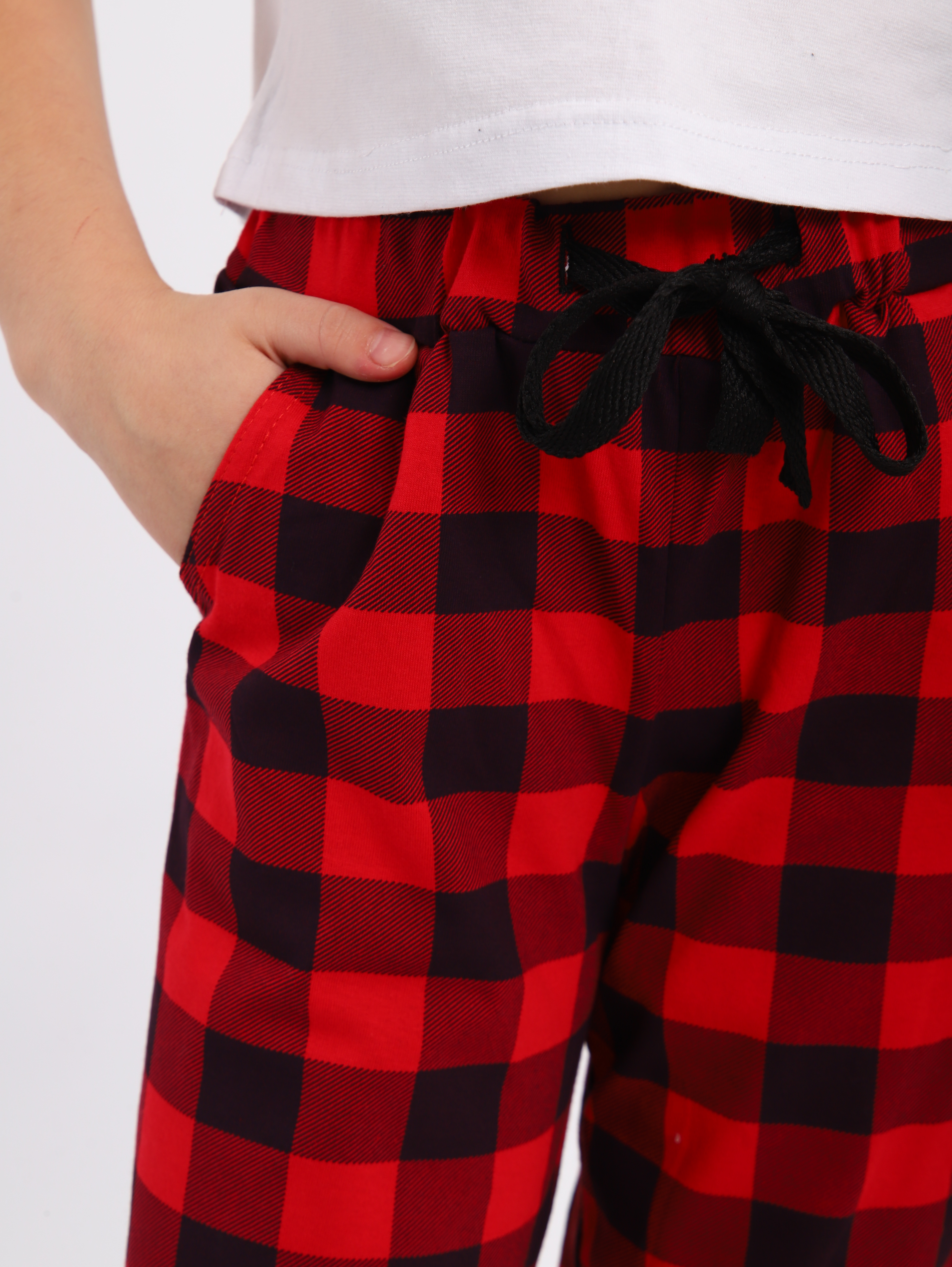 Брюки ЛАДОШКИ Брюки Матвей красная клетка - фото 8