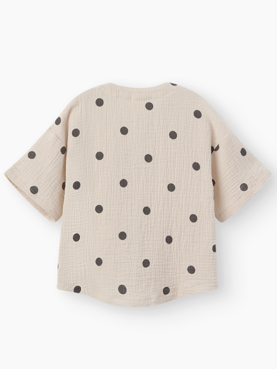 Рубашка Happy Baby 88130-1_beige with dots - фото 14