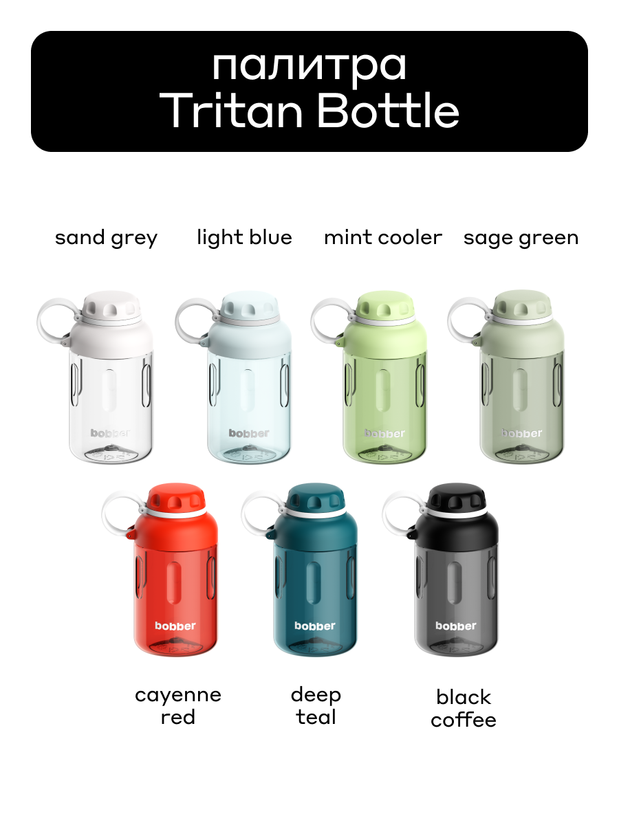 Бутылка Bobber Tritan оливковый 590 мл - фото 12