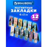 Магнитная закладка Brauberg 12 шт.