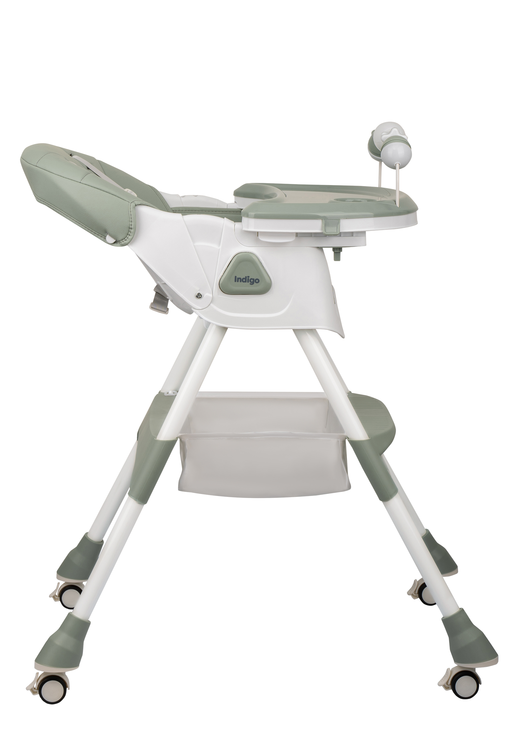 Стульчик для кормления Indigo Corn Flex зеленый-серый - фото 5