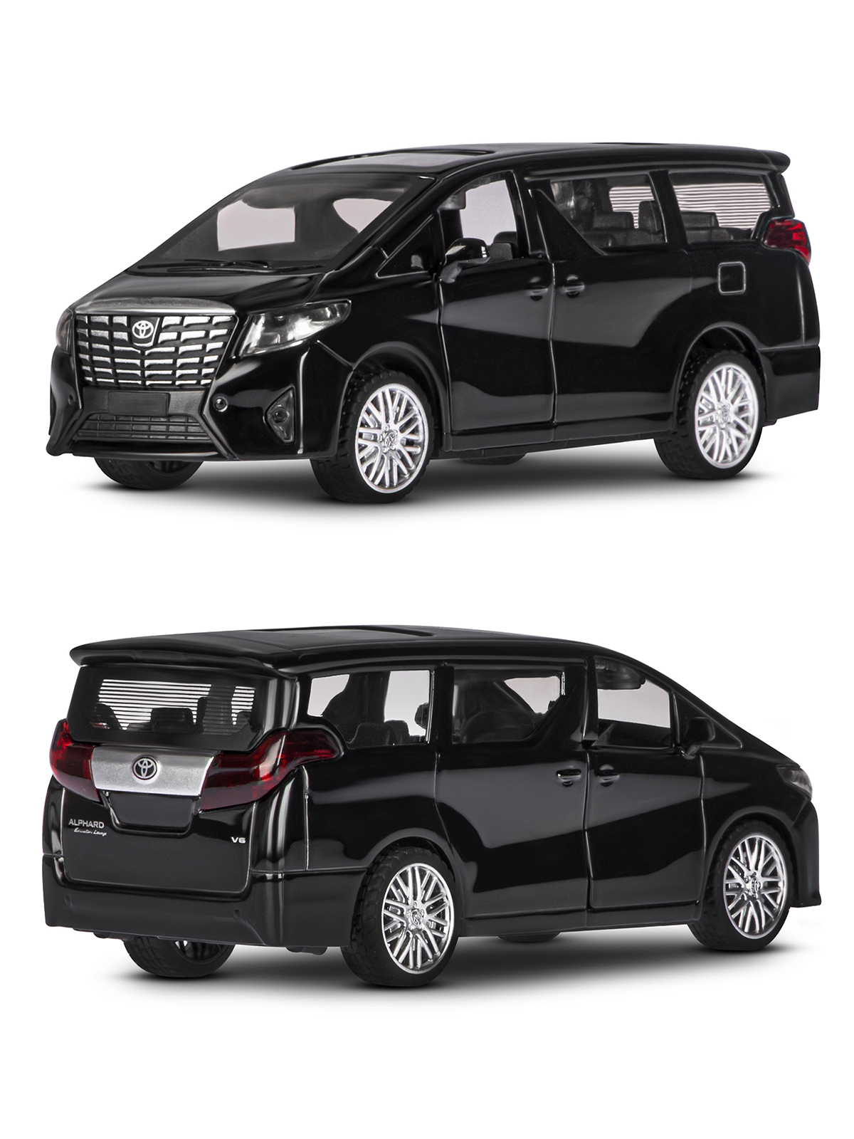 Автомобиль АВТОпанорама Toyota Alphard 1:43 JB1251594 - фото 6
