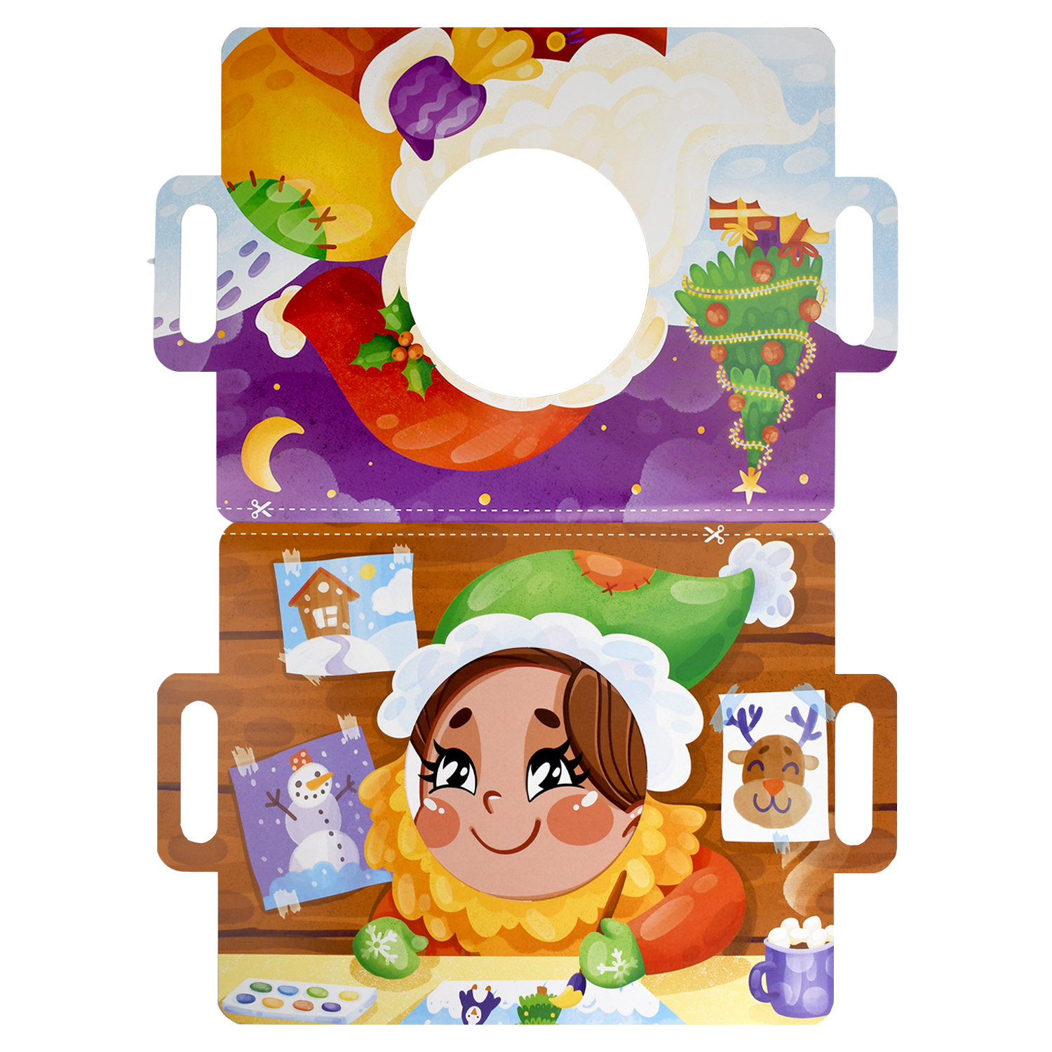 Книжка игра для малышей ФЕНИКС+ с масками Сегодня Я Дед Мороз - фото 4