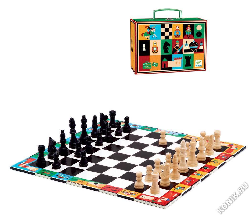 Настольная игра Djeco Шахматы и шашки - фото 1