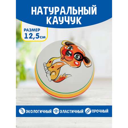 Мяч резиновый для малышей ЧАПАЕВ диаметр 125 мм «Собачка»