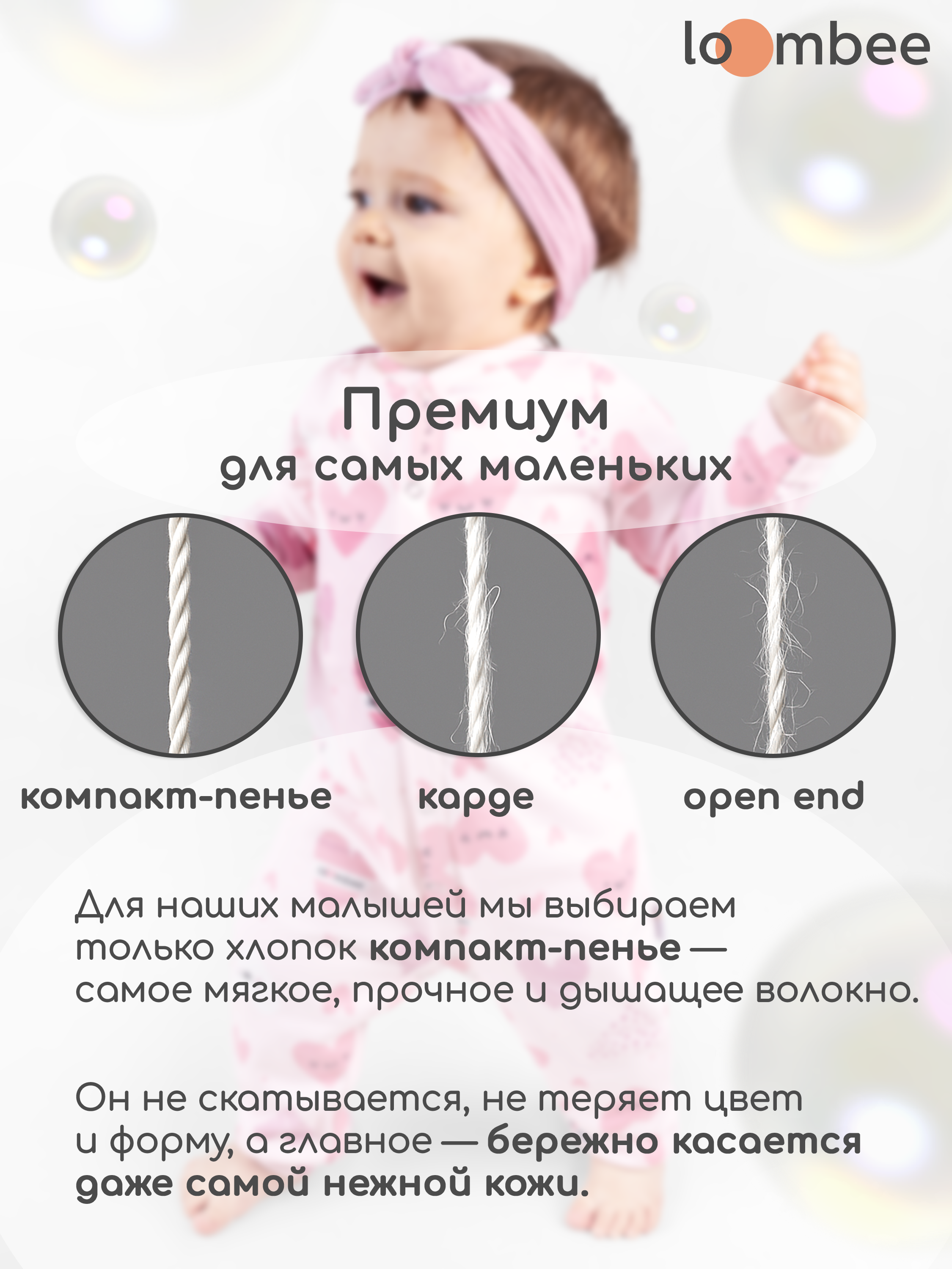 Комбинезон 3 шт loombee S-SE-1405 - фото 9