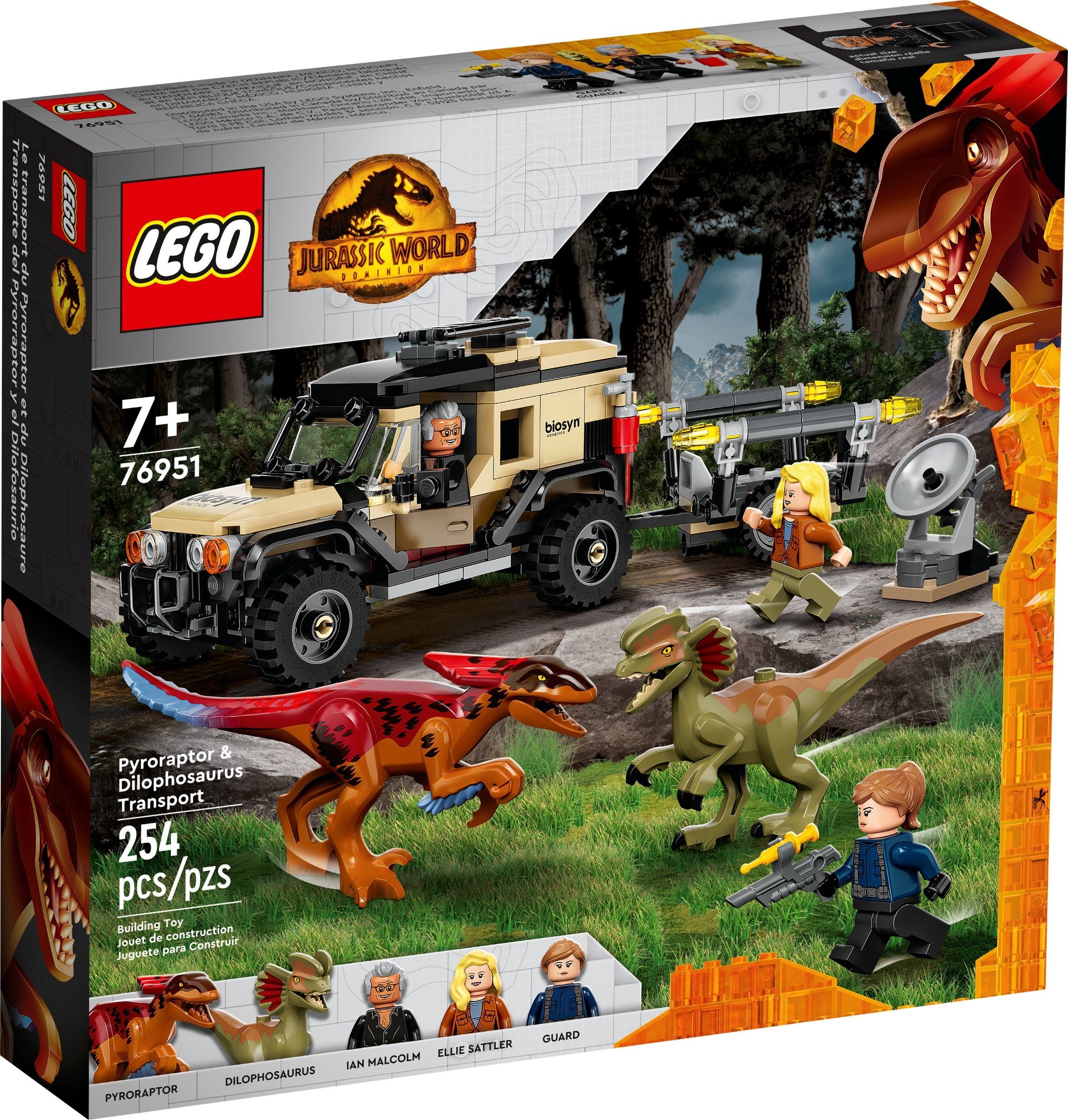 Изображение товара Конструктор LEGO Jurassic World 358 дет. Автомобиль с детектором динозавров и клеткой для ящеров
