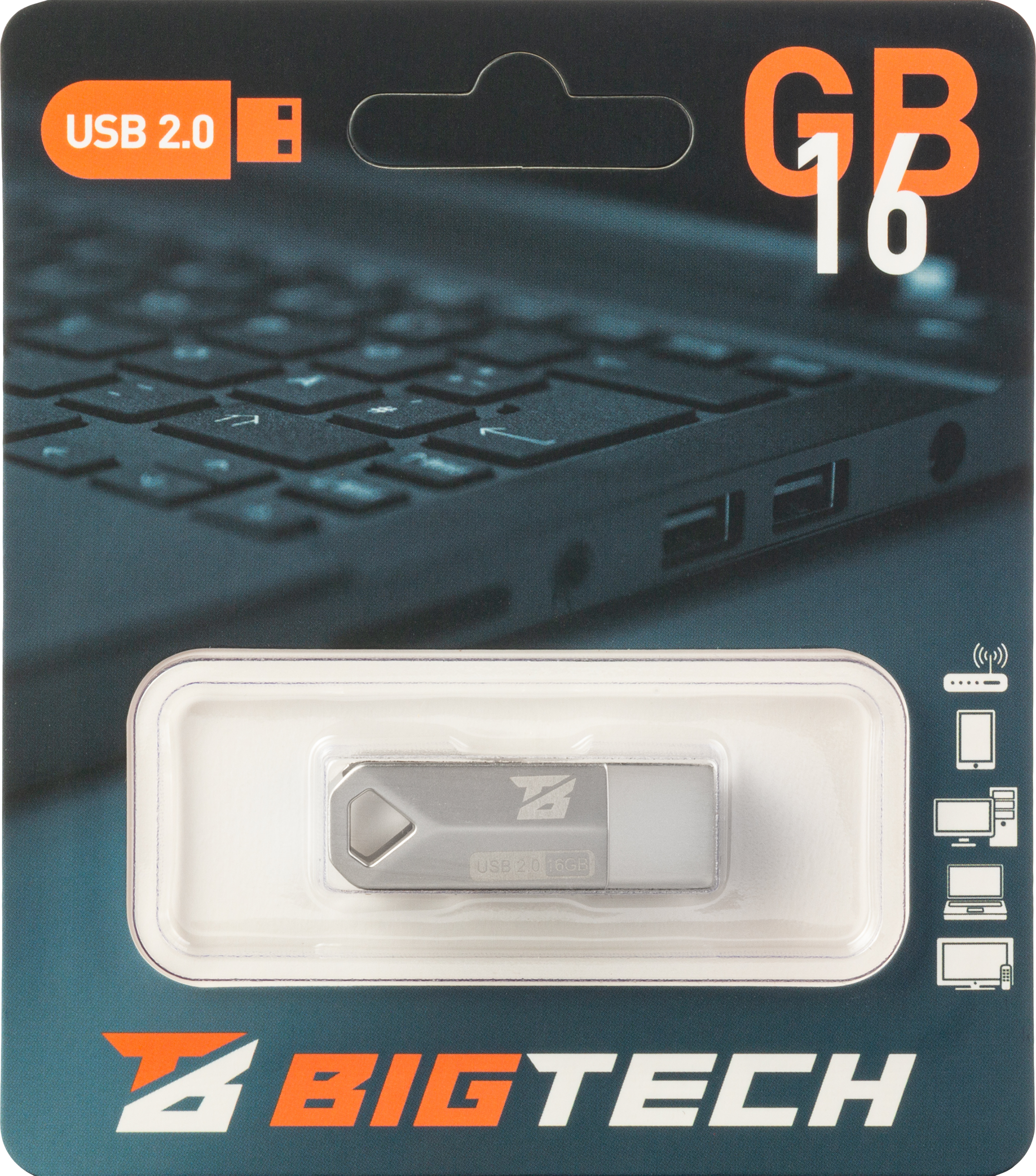 Флеш-память BigTech UFD002, USB2.0, 16GB - фото 10