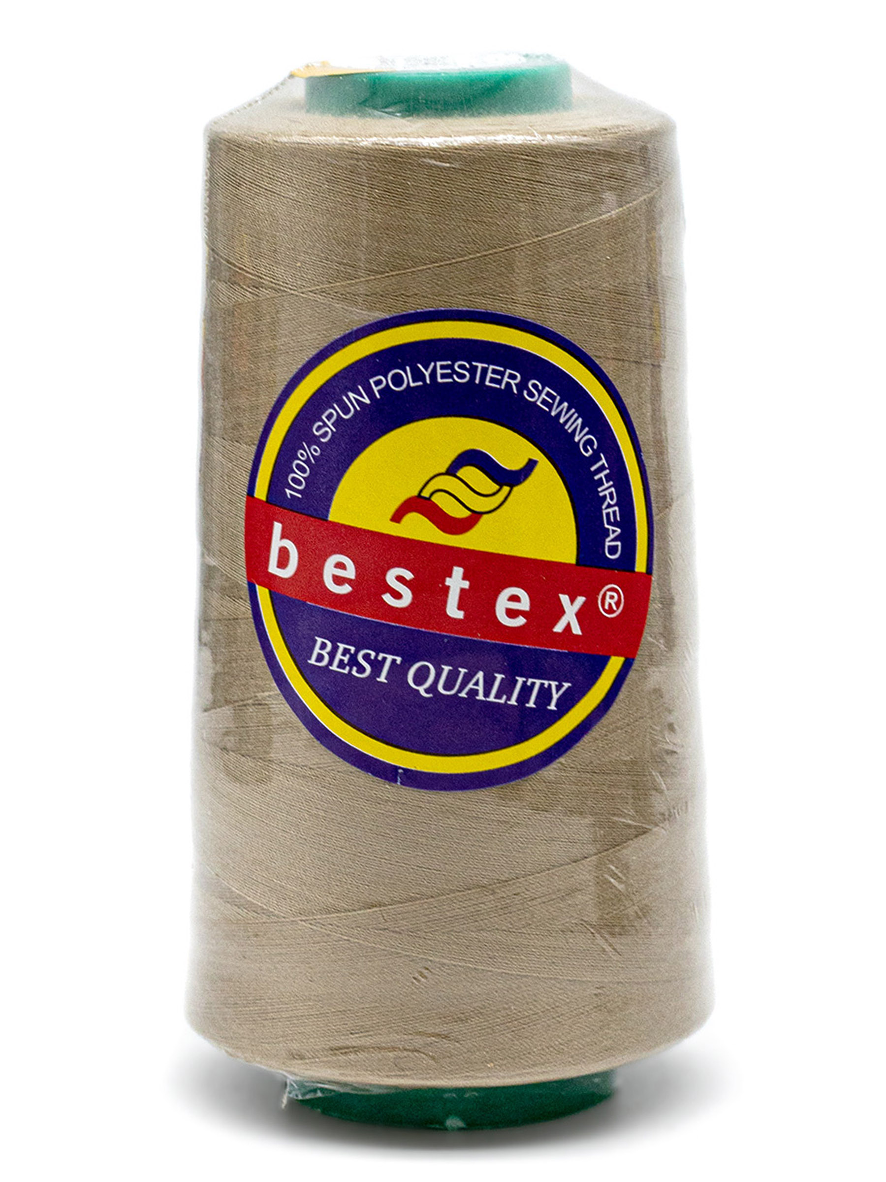 Нитки Bestex 50/2 5000 ярд 1 шт 160 бежевый - фото 5