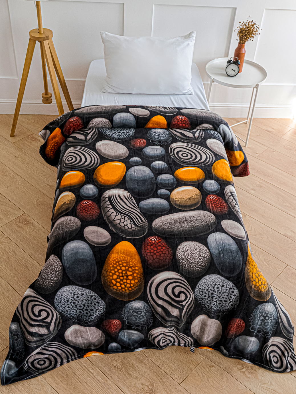 Плед PAVLine Аэро Софт Камушки 150 x 200 см велсофт - фото 7