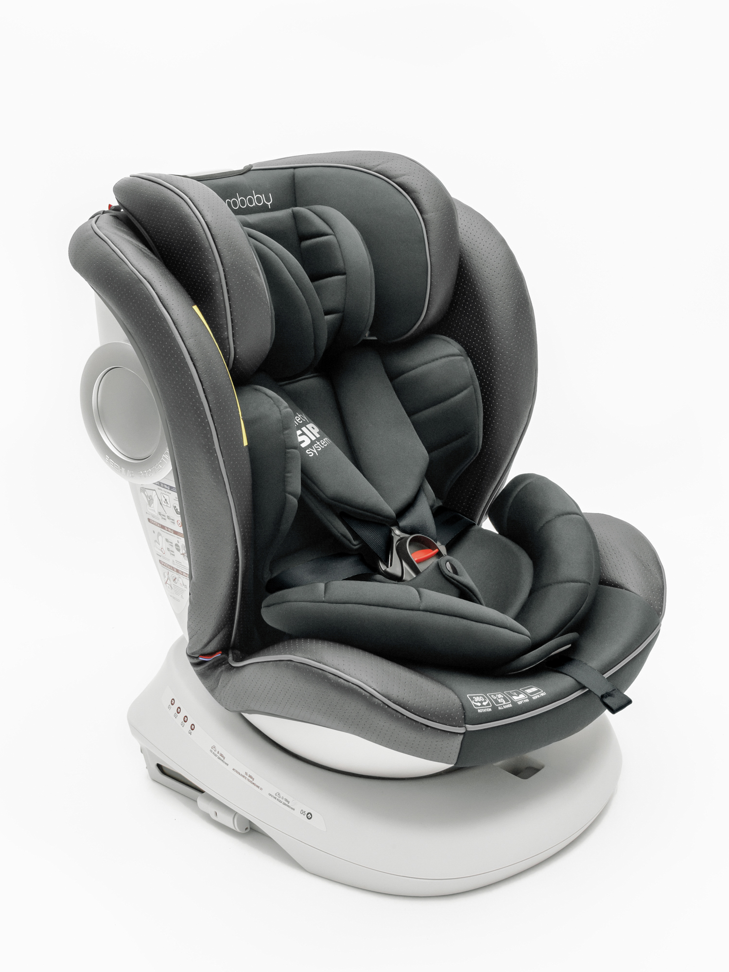 Автокресло Amarobaby Champion Isofix 0+/1/2/3 (0-36 кг) черный - фото 26