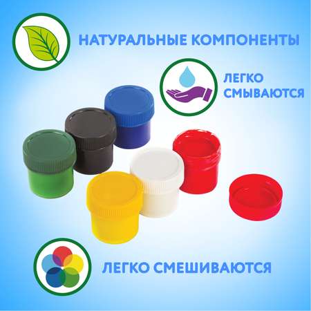 Краски пальчиковые Юнландия 6 цв.