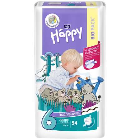 Подгузники Bella baby Happy 6 (16+ кг) 54 шт.