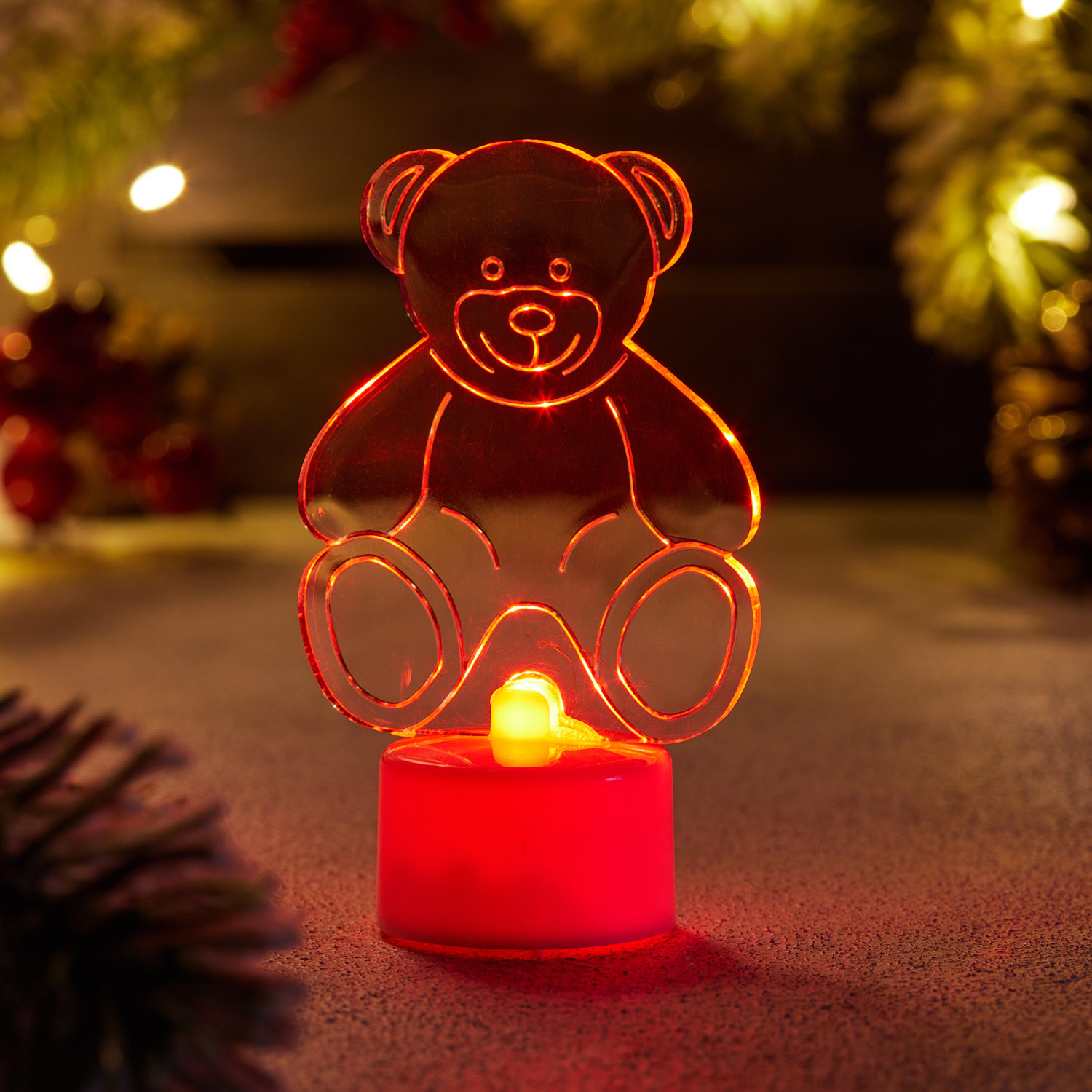 Светодиодная декоративная фигурка-ночник NEON-NIGHT Мишка 501-047 - фото 7