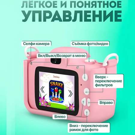 Фотоаппарат детский 4 в 1 с играми CASTLELADY цифровой фотоаппарат с видео Микки Маус