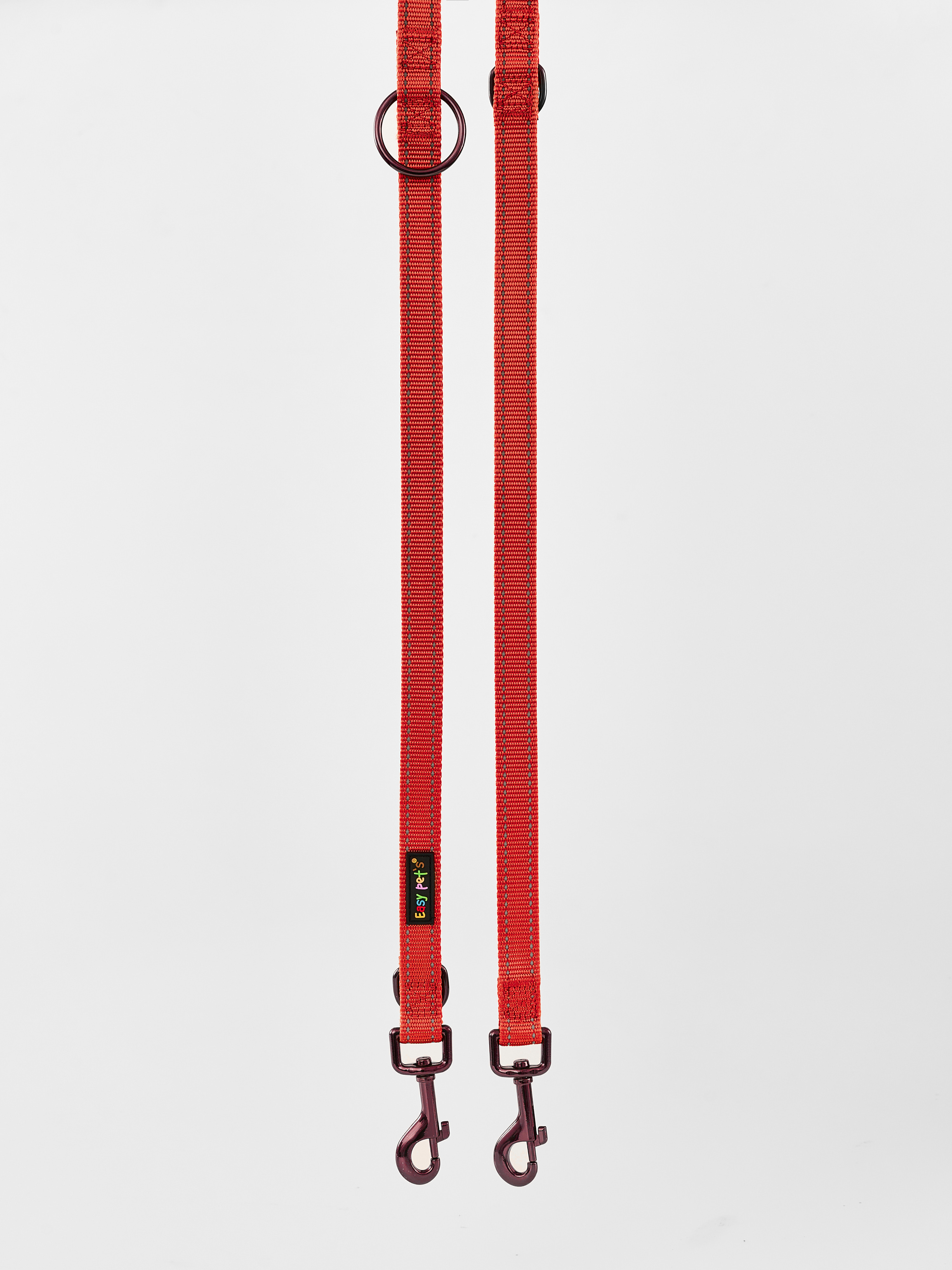 Поводок перестежка для собак Easy Pets 324 цвет Красный р-р M 2см 300см - фото 11