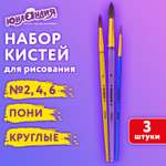 Кисть Юнландия 3 шт. (пони)