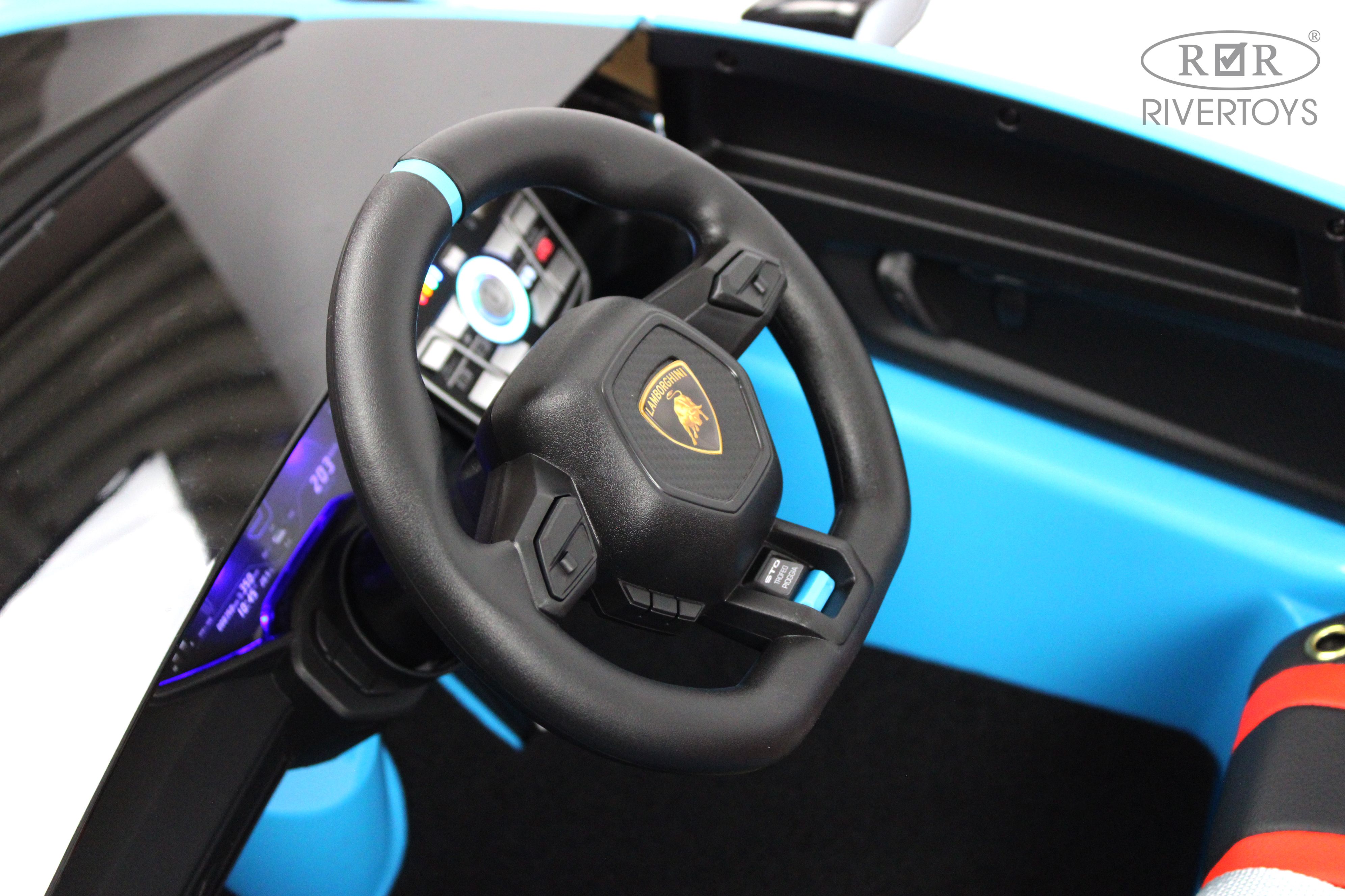 Электромобиль RIVERTOYS Lamborghini E888EE-BLUE С пультом ДУ - фото 13