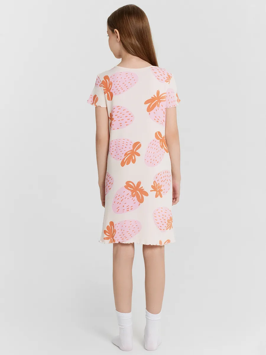 Сорочка ночная Mark Formelle (Марк Формэль) 577724/розовые клубники на св.розовом - фото 3