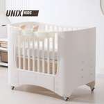 Детская кроватка UNIX Kids Premium White, без маятника (белый)