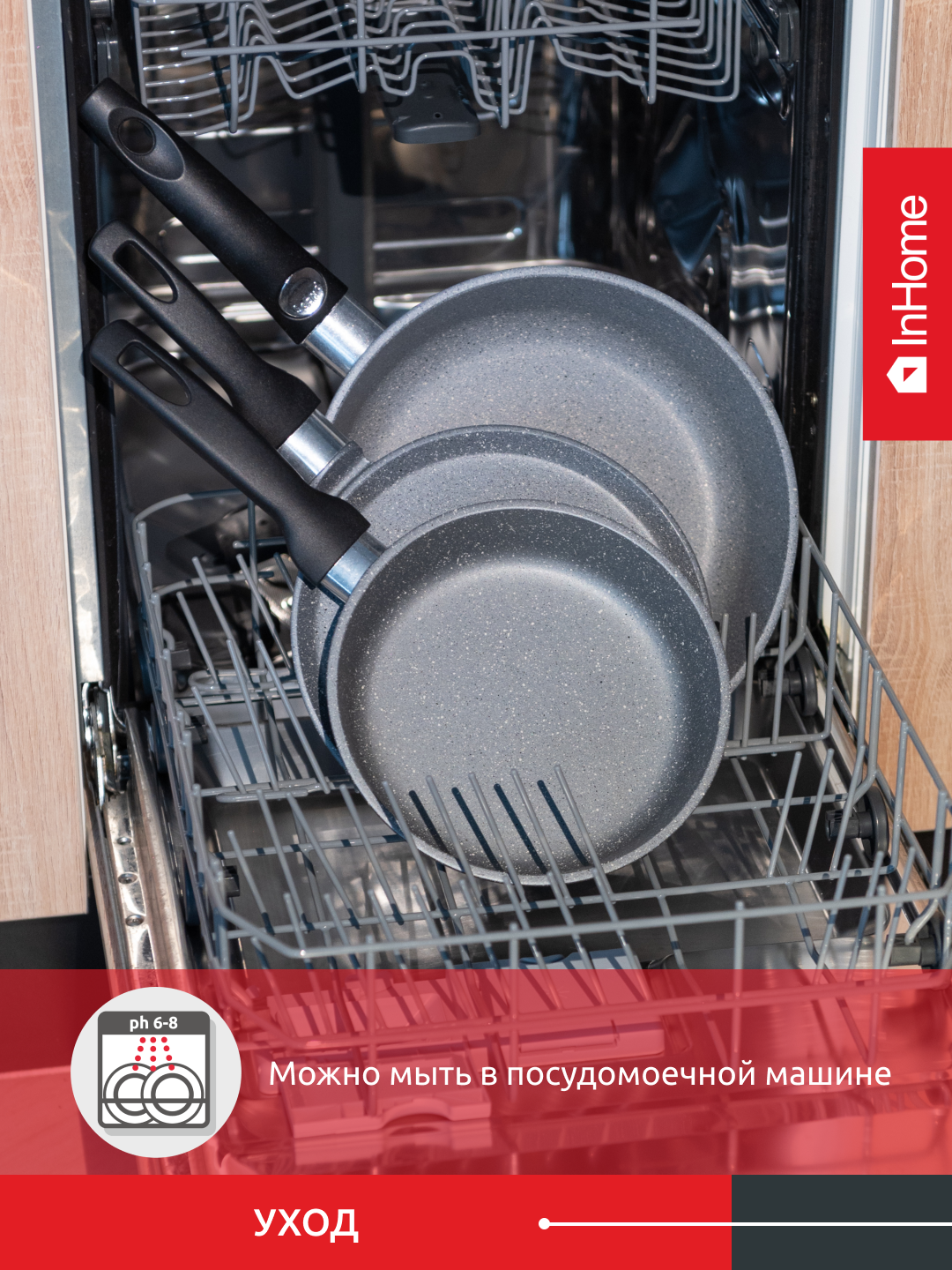 Ковш InHome кухонный антипригарное покрытие с крышкой IN09 1.5/MR0 - фото 8