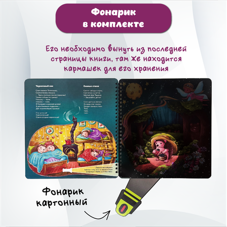 Детская книга БимБиМон с фонариком Гномик Сплюшка